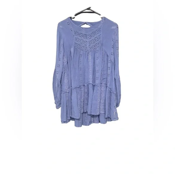 Free People Kiss Kiss Embroidered Lace Tunic Dress Size XS - Picture 2 of 8